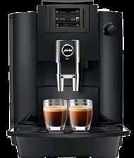 Valg for enkel/dobbel kaffe, espresso og ristretto, samt latte macchiato, cappuccino og varmt vann. Valgfri styrke for hver kopp.