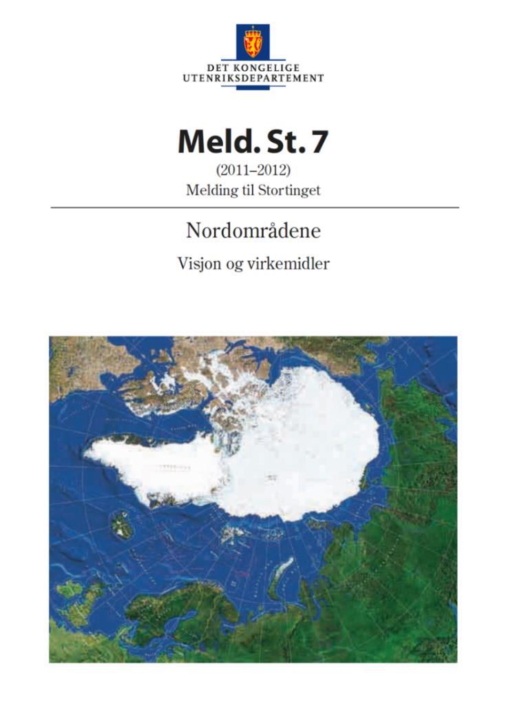 Nordområdemeldingen (2012) "Regjeringen vil sikre norsk evne til å utøve redningstjeneste i eget og tilstøtende redningsansvarsområder gjennom å opprettholde og forbedre vår evne til effektiv søk og