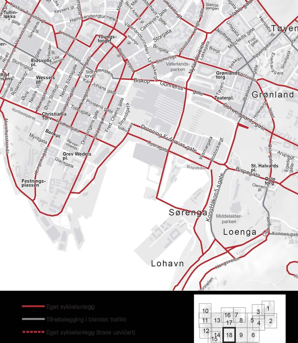 Fra: Plan for sykkelveinettet i Oslo (høringsutgave 31.08.15), s.