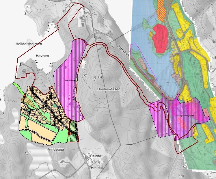 infrastruktur. Bakgrunn Saka er ikkje i tråd med gjeldande kommuneplan og skal avgjerast av Heradsstyret. Saka skal til handsaming i Formannskapet og plan-og kommunalteknisk utval.