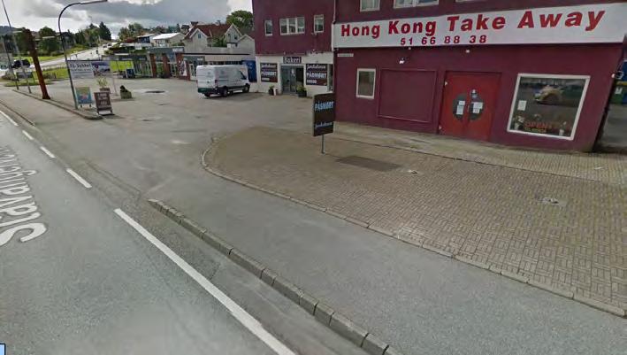 B Regulert avkjørsel med adkomst til Stavangerveien (Shell).