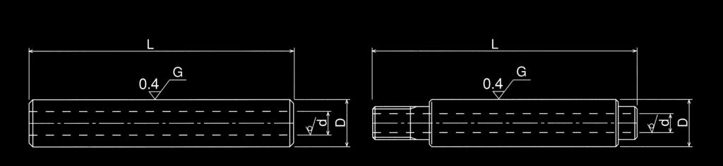 SNT TYPE NB Pipe Shaft part number structure example SNT 25 h5 57 SNT type outer diameter (D) length (L) outer diameter tolerance g when blank straight machined (example) outer