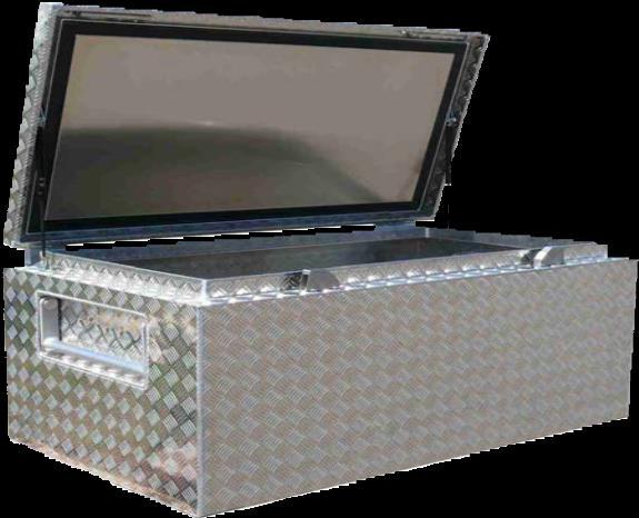 LASTESIKRING Side 56 Rollladenbox 1900 Dobbelthåndtak med trykknapp og sylinderlås 4-delte systemprofiler for høydejusterbar støttebunn Fullt sveiset hus
