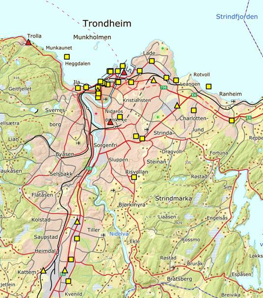 Hendelser i Trondheim 2018 Årsaker til utslipp Av de 86 hendelsene i IUA-regionen var over halvparten relatert til transport/vei.