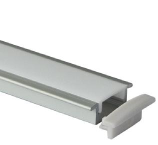 Mål (mm) HL-BAPL001 Montering Aluminiumsprofil for innfelling.