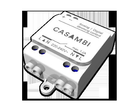 CASAMBI nocean bryter 2-kanaler er en trådløs bryter som kommuniser med Casambi lysstyring via BL