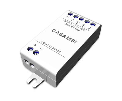 CASAMBI nocean bryter 4-kanaler er en trådløs bryter som kommuniser med Casambi lysstyring via BL 