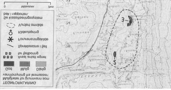 Fig. 3 Utsnitt av kartblad 1926 III Trofors (M711) som viser det vurderte området i tilknytning til Grane.