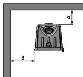 Minsta avstånd till brännbart material: Typ av kamin Bakom kaminen (A) Vid kaminens sidor (B) Avstånd till möbler Morsø 5443/5448 oisolerat rökrör 250 mm 400 mm 1100 mm Morsø 5443/5448 isolerat