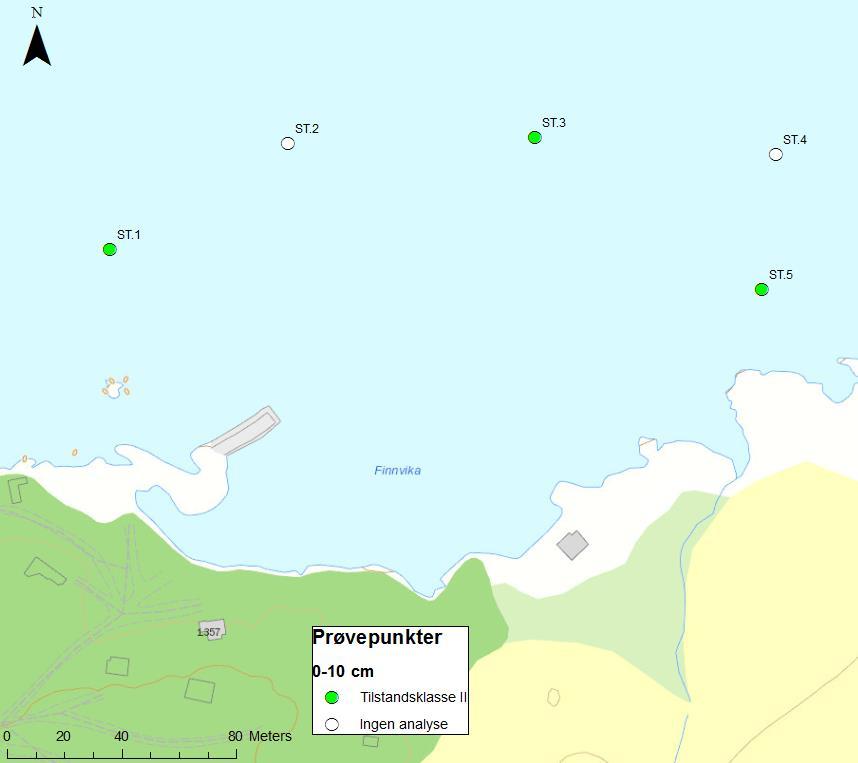 Molo Finnvika Miljøundersøkelse av sjøbunnsediment multiconsult.no 4 Resultater Figur 4-2: Molo Finnvika.