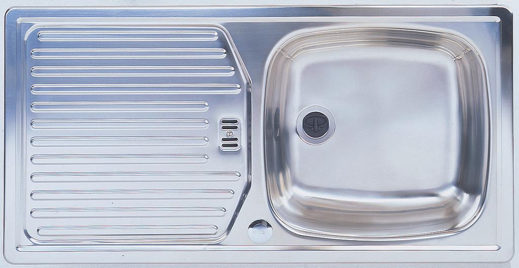 Kjøkkenvasker for nedfelling Art.nr. COP594.488.15GT 1,5 kum vask for nedfelling.