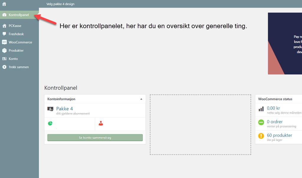 Admin til nettbutikken din finner du på pckassenettbutikk.