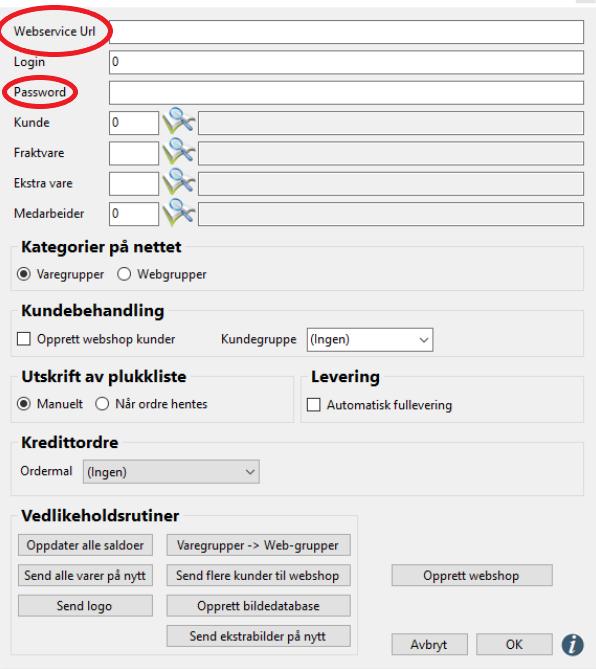 Opprettelse av Nettbutikk Når du skal sette opp PckasseNettbutikk går du på nederste fane i Pckasse «Nettbutikk». Den skal ta deg til dette vinduet hvor du kan trykke «Opprett Webshop».