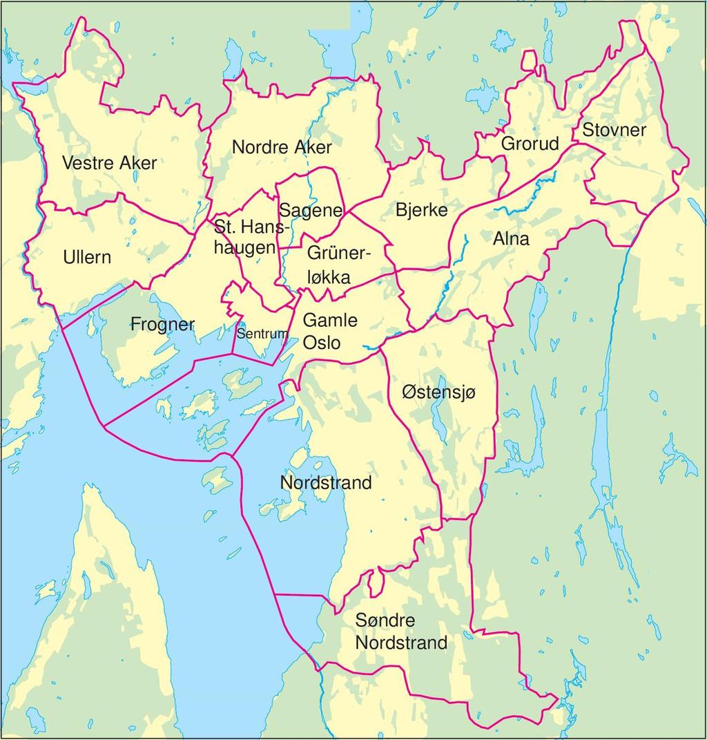 Oslo Hovedstadsregion Kommune og fylke Organisert i 15 autonome