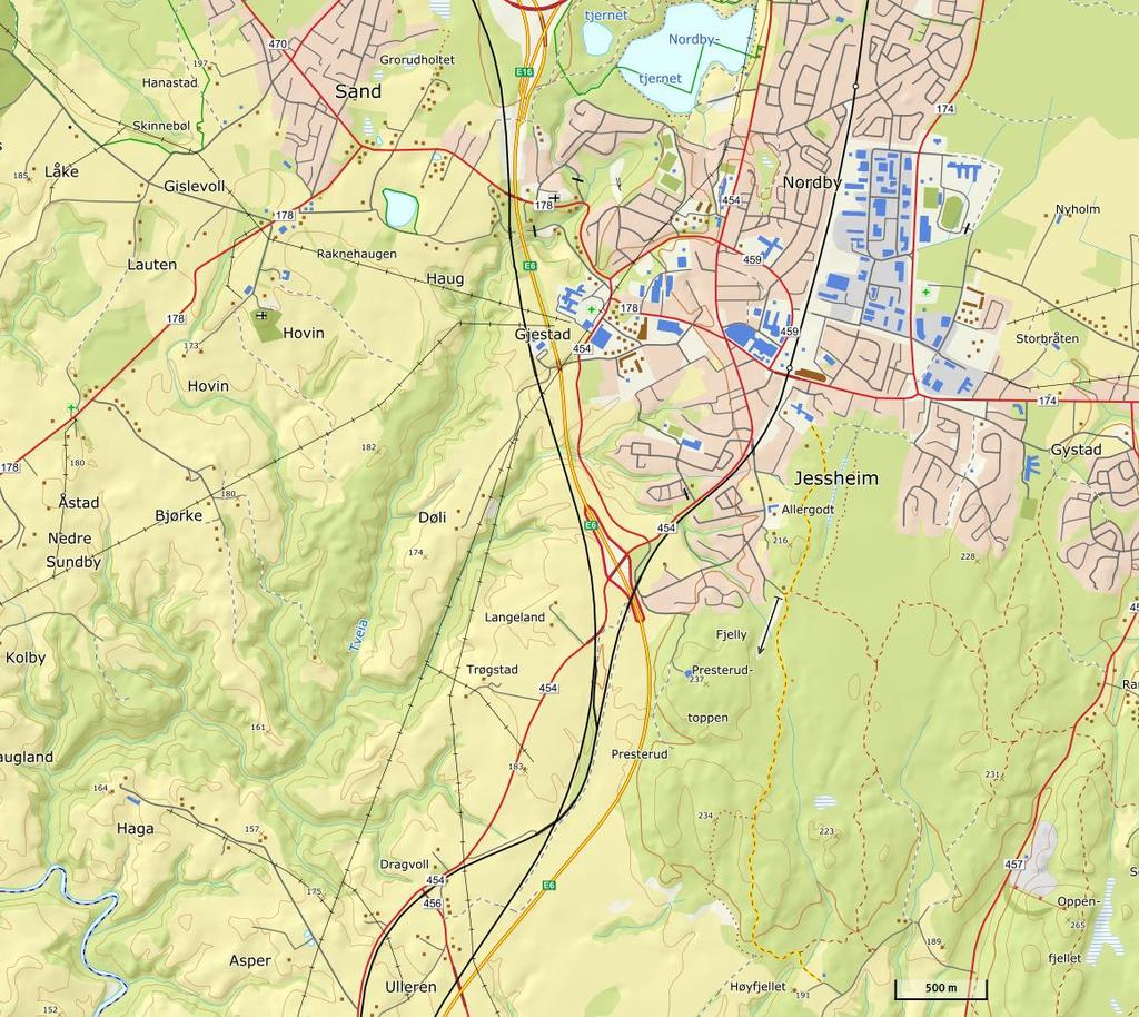 1 Innledning Norconsult er engasjert av Ullensaker kommune for å regulere og utarbeide teknisk plan for omkjøringsveg sørøst for Jessheim.