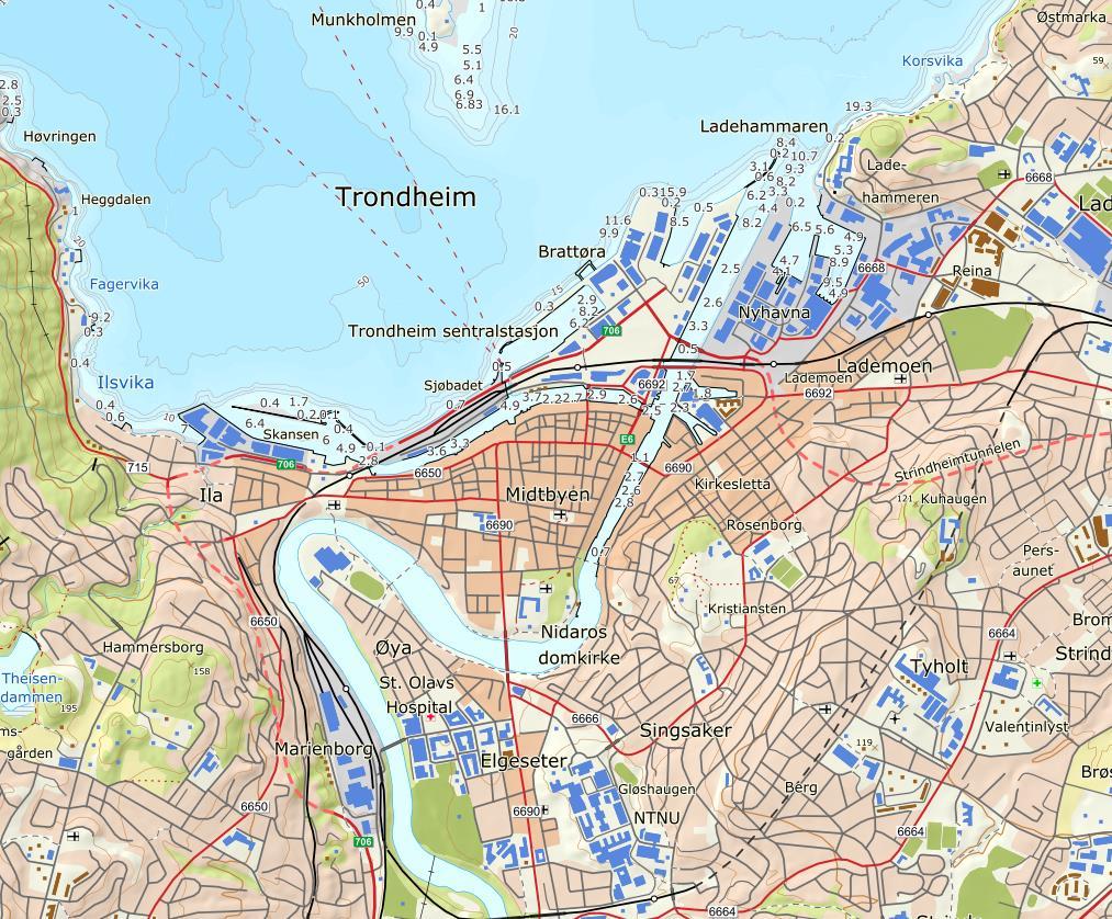 1 Innledning 1 Innledning 1.1 Bakgrunn Studentersamfundet i Trondhjem ser på muligheten for å bygge på fengselstomta, øst for deres eksisterende bygg.