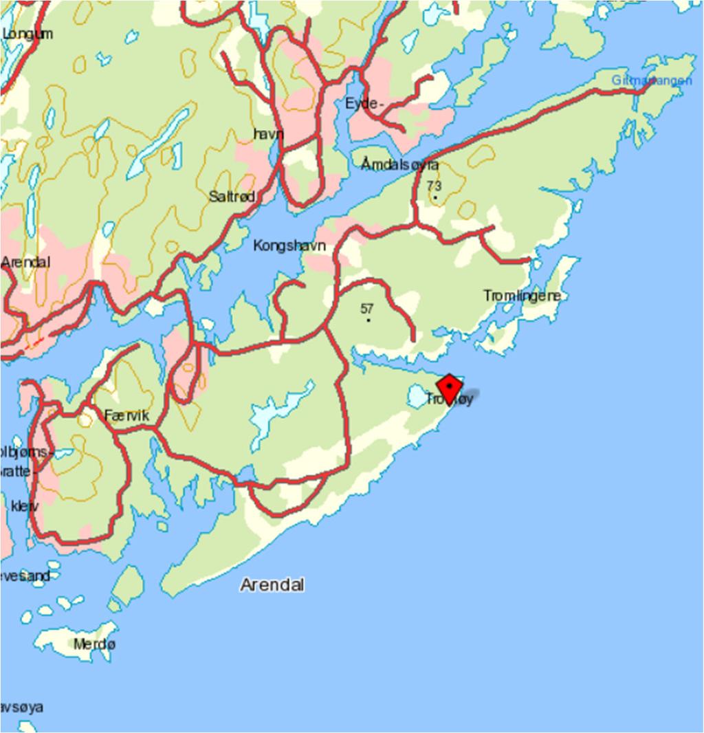 2.1.6 Beredskapsregion Beredskapsregion 10: Aust-Agder. 2.2 Miljøstrategi 2.2.1 Miljøprioriterte ressurser 2. Det er ikke registrert gyteplasser for fisk i området.