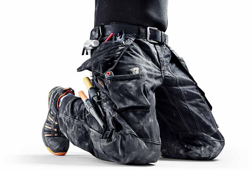 2. Bukser "Gulvleggerbukse" med hylsterlommer Rip-Stop 3223 Ta vare på knærne dine. Disse avanserte gulvleggerbuksene gir deg beskyttelse og funksjonalitet hver dag på jobben.