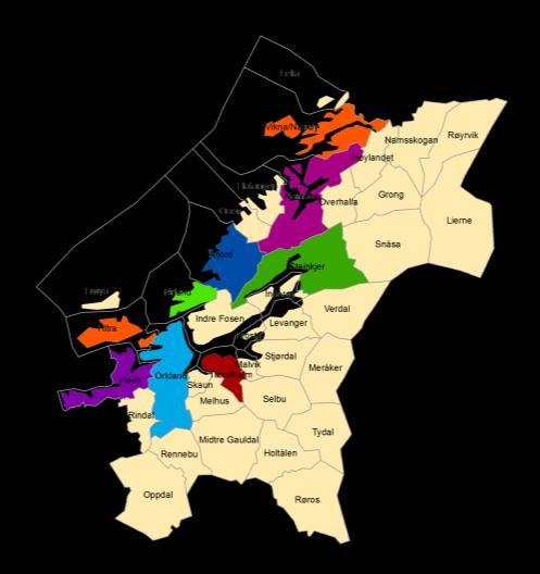 08.10.2 019 Nye kommuner 19 kommuner blir til 9 nye kommuner fra 1.1.2020 + Indre Fosen ny kommune fra 1.1. 2018 65 % av innbyggerne i fylket vil bo i en ny kommune Kommunene har mottatt 626 mill.