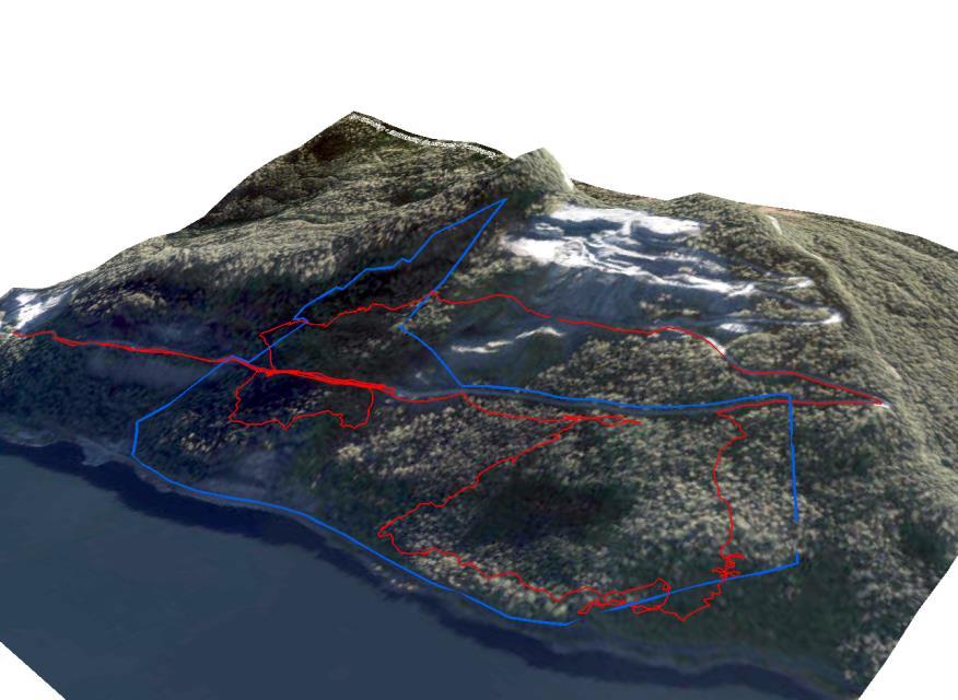 Planområde er vendt mot nord og har fall ned mot fjorden (Figur 4).