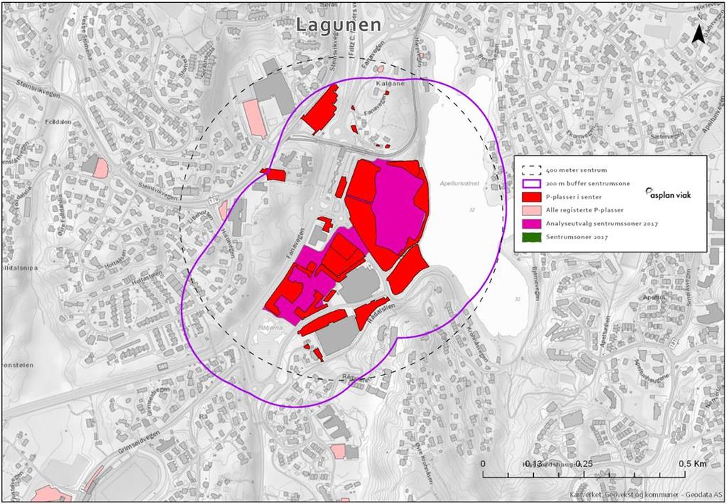 6. LAGUNEN Lagunen er et tungt handle- og servicesenter som slik sett skiller seg en del ut i forhold til de øvrige sentrene i analysen. Samtidig er det et godt betjent kollektivknutepunkt. 6.1.