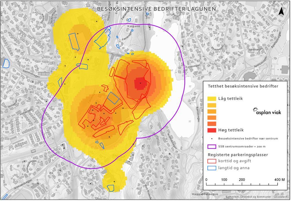 6.2. Lokalisering og regulering Parkeringsplassene nær regionsenteret er i hovedsak regulert til ulike typer korttidsparkering for kunder. Noe er langtidsplasser avsatt til innfartsparkering.