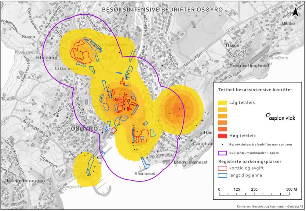 7.1. Lokalisering og regulering De mest sentrale parkeringsplassene er korttidsplasser.