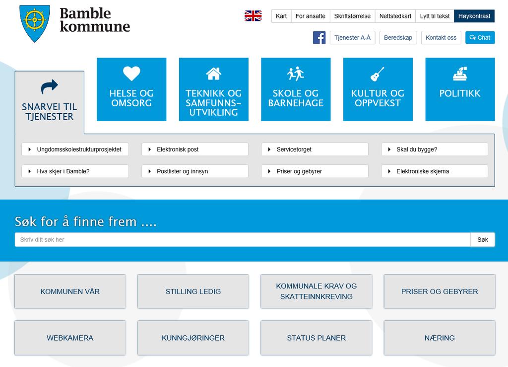 PÅLOGGING Logg deg på Bamble kommune sin hjemmeside. http://bamble.kommune.no. - Velg for ansatte.