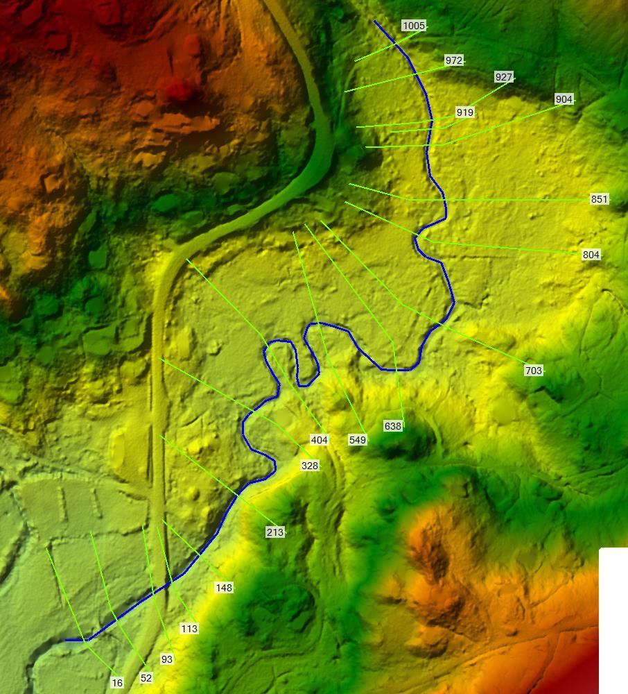 Berekning av lysåpning bruer Bru over Steindalselva ved Røyro Flaumverdi for Steindalselva ved Røyro, berekningspunkt 1, er tidlegare i kapittel 2 berekna til 44 m 3 /s ved 200-årsflaum inklusive