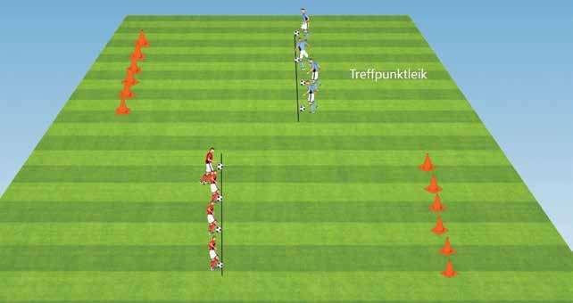 5. TREFFPUNKTLEIK 1 Spillerne skal med pasning/ skudd forsøke å velte kjeglene. Første lag som velter alle er vinner.