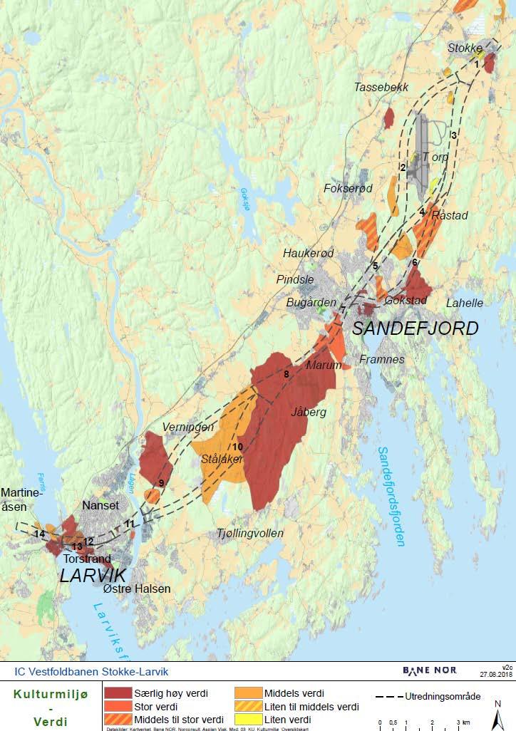 Verdikart tema kulturminner og kulturmiljø Stokke -