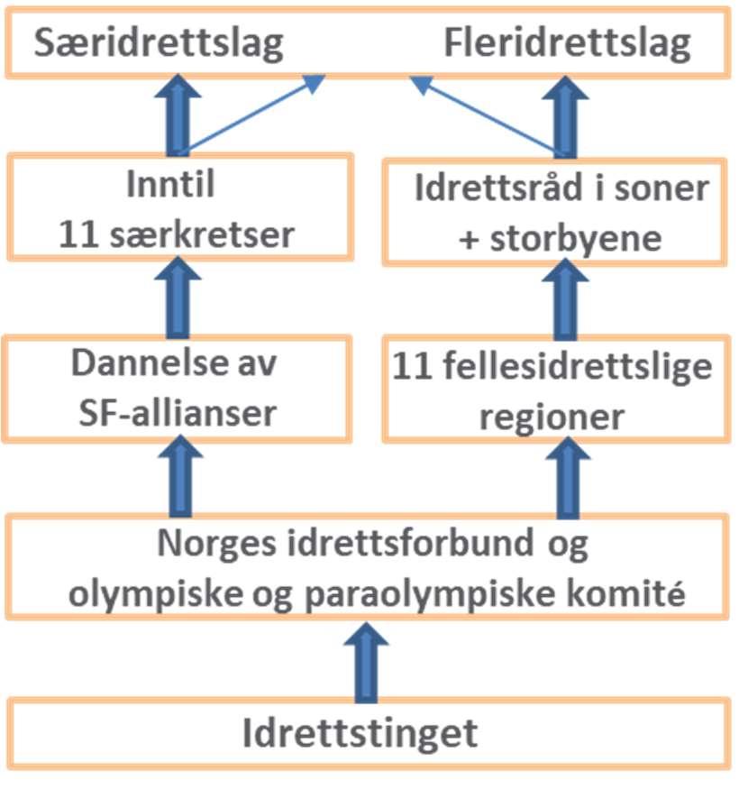 Organiseringen og måloppnåelse for endringer i både særforbund og særkrets evalueres før idrettstinget i 2021 (forutsatt toårig tingperiode) Idrettstinget, Idrettsstyret, NIF sentralt