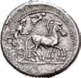 Firspann mot høyre/ Hode av Artemis-Arethusa mot høyre S.914 1+ 9 000 Ex. CNG nr.67 22/9-2004 nr.343 1148 Sicilia, Syrakus, Timoleon 344-336 f.kr., Æ litra.