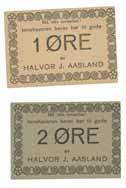 66 1+ 800 249 Stord Herad, Lot 4 stk. 10-, 5-, 2- og 1 krone 1940 RN.