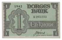 A205223 0 3 000 Gradert PMG 64 280 1 krone 1942.