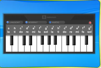 Keyboard Sett på metronomen og spill en melodi.