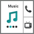 Programmert Smart Remote X Trykk gjentatte ganger på programknappen til ikonet for det ønskede lytteprogrammet vises.