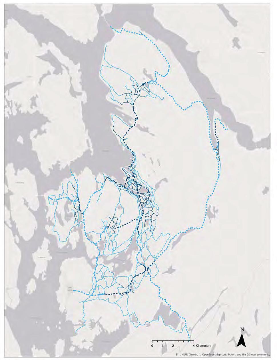 Prioriterte regionale ruter Regionale ruter Deler av sykkelnettet er, på tvers av prioriteringen, gitt egenskapen «regional rute».