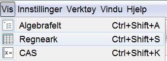 3. Å lage en matematisk modell ved hjelp av regresjon (kurvetilpasning) 3.1 Lineær regresjon Vi viser med et eksempel hvordan Geogebra kan gjøre dette for oss.