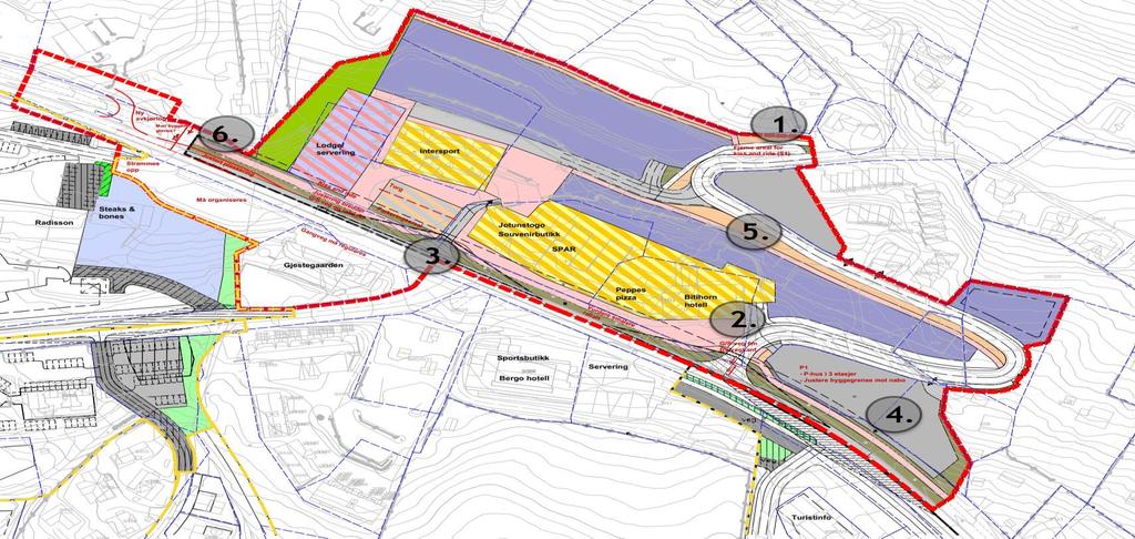 3 PLANARBEIDET VIL MEDFØRE FØLGENDE REGULERINGSENDRINGER 1.) Område S1 (kiss & ride) blir tatt ut av planen og erstattes med grøntareal, overvatn.