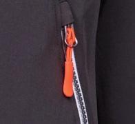stramming i hette Match kundens logofarge og zip-pullere Ventilasjonsglidelåser gjør at jakken