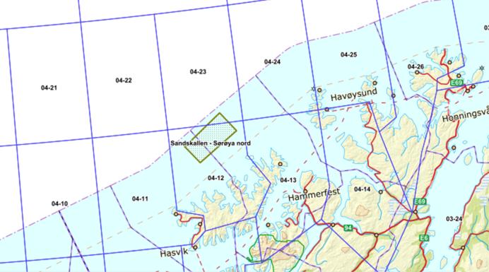 Av kartet fremgår at avsatte område omfatter fangstlokasjonene 04-12 og 04-23 Av fangstinformasjon innhentet hos Norges Råfisklag, fremgår det at førstehåndsverdien av fisk som tas opp i disse