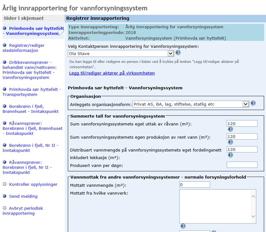 Det vil være noe tidsbesparende å hente opp ferdigutfylte data.