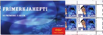 Island Best.nr.: 7904 Komplett frimerkehefte 85 kr Europamerke 2002, med 10 merker.