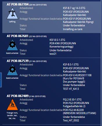 Når søket avgrenses til «Utførende enhet» = «Bull» (F.eks. Bullfinger), står 4 AT er på lista.