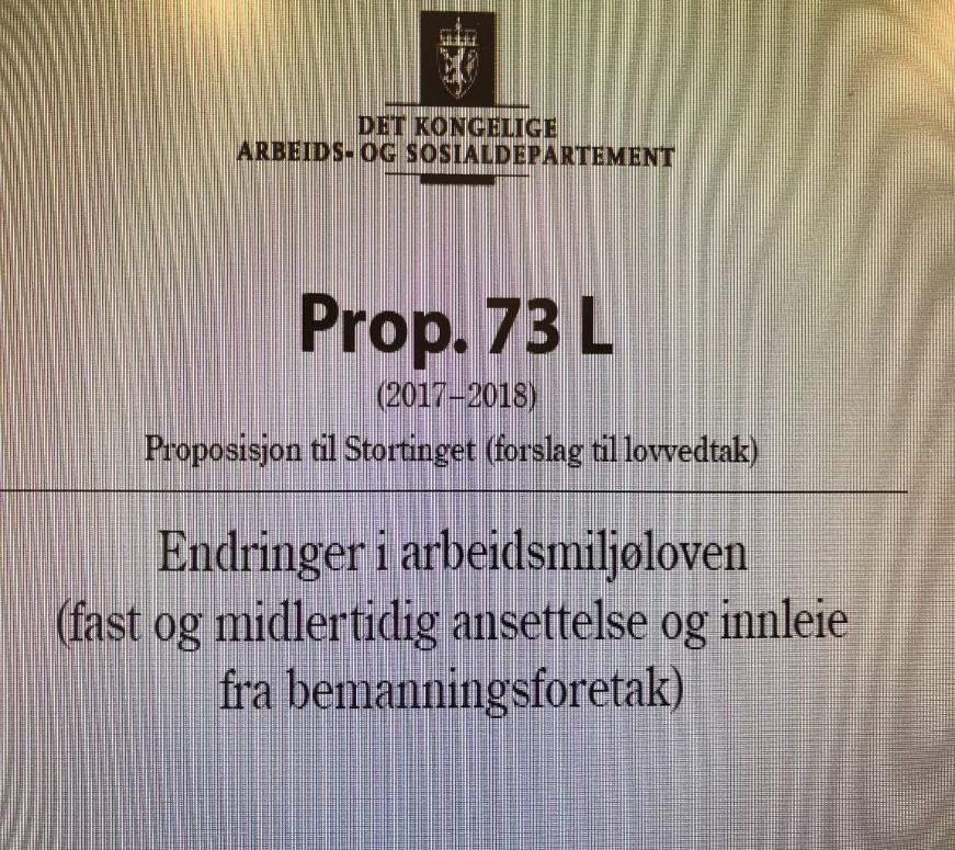 Nytt regelverk: Departementet ønsker at innleieavtalene mellom ledelsen og tillitsvalgte skal være ryddige og lovlige og at slike avtaler skal forbeholdes de tilfeller hvor det foreligger et legitimt