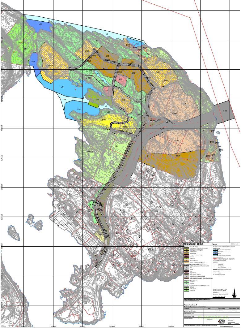 Landskap minuttersby med urban struktur, og med funksjonsblanding med innslag av næringsføremål.