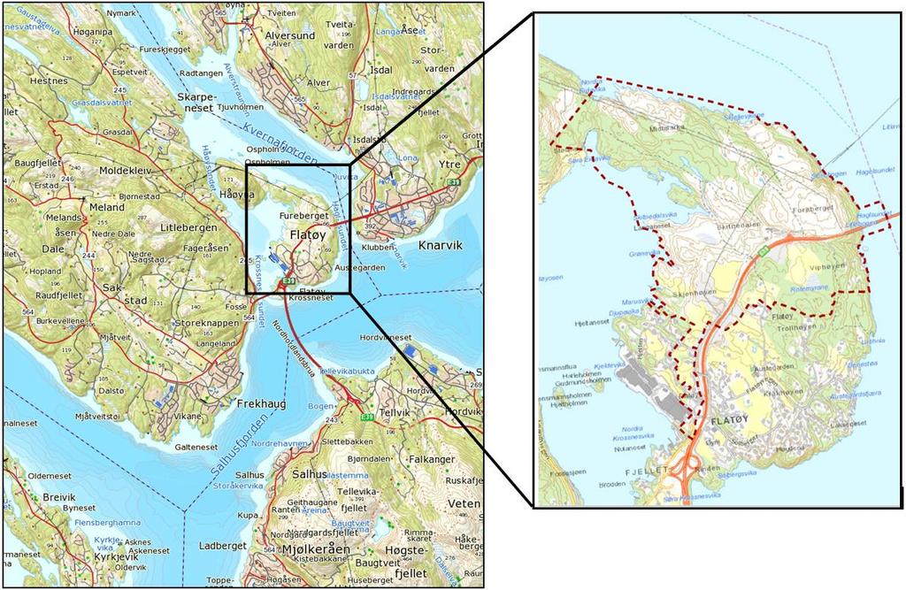 Landskap 1. INNLEIING Utvikling av Midtmarka på Flatøy har vore tema i Meland kommune sidan tidleg på 1970-talet. Planen har vore gjennom fleire rundar før han blei teken opp att hausten 2014.
