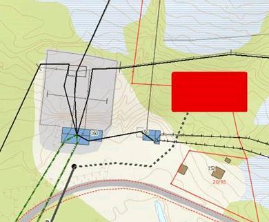 Side 43 132 kv GIS-anlegg og transformatorer. Nødvendig bygg vil ha en grunnflate på ca. 12x24 meter. Det søkes om å bygge et kontrollrom og rom for hjelpeanlegg.