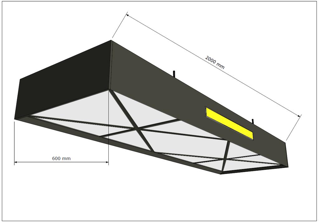Lysmodul underganger Modulløsning For undergangene 4-6 + 1 og 2 foreslår vi å skape en enkel modulløsning som monteres i taket og gir et jevnt lys til gangbanen, samtidig